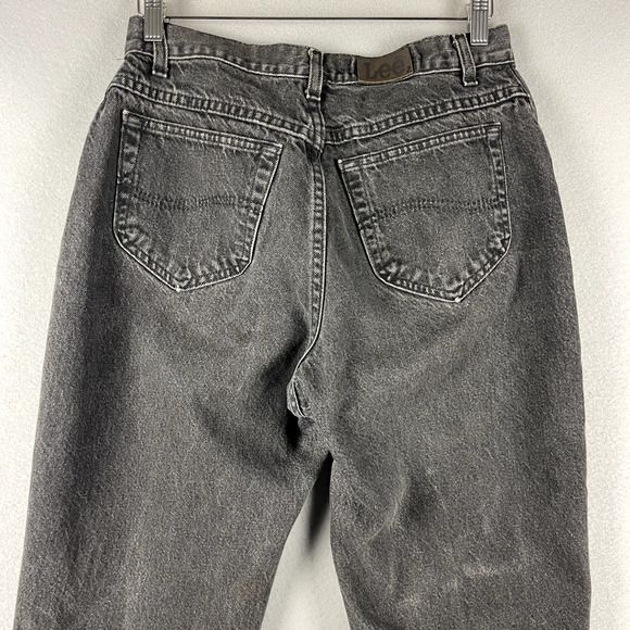 Vintage Lee Jeans Women 14 High Rise 28x29 Tapered Faded 80s 90s USA Made - Picture 9 of 16